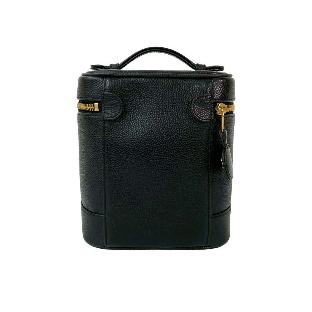 CHANEL Black Caviar Leather Logo Vanity Bag - Picture 3 of 9